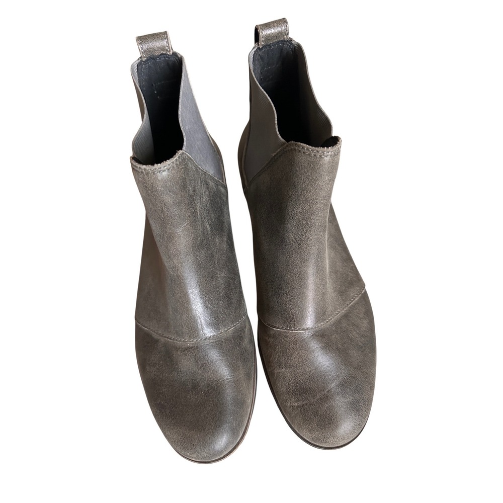 Sorel Harlow Chelsea Boot Womens 8.5 Quarry Gray Rainboot Waterproof Leather - Picture 4 of 7